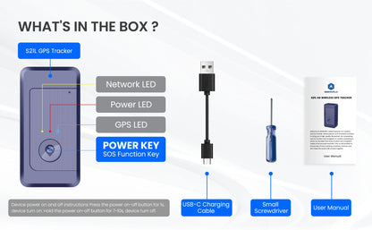 P300 Portable GPS Tracker No Monthly Fees 1 Year Subscription Included